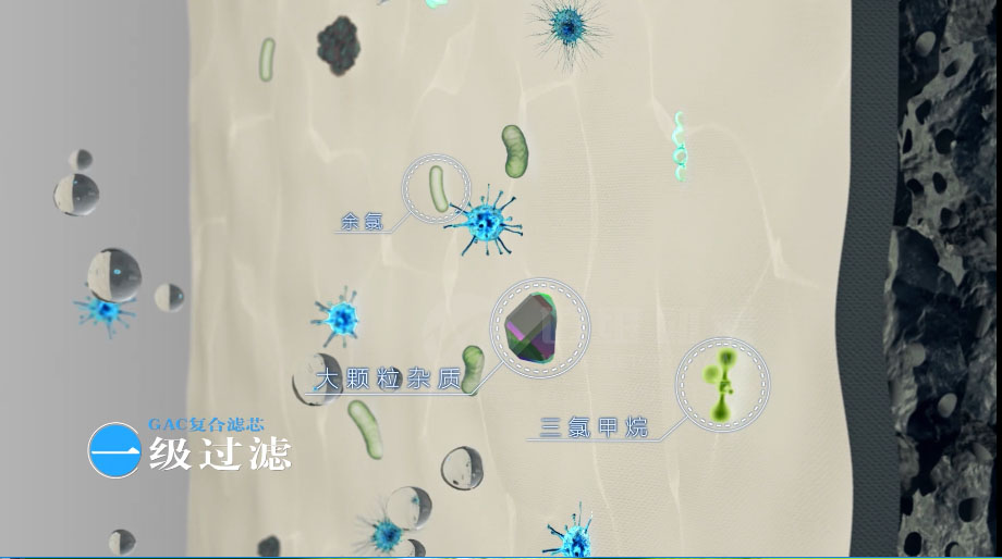 凈水器三維動畫案例展示：出水就可以直接喝的反滲透直飲水機。(圖4)