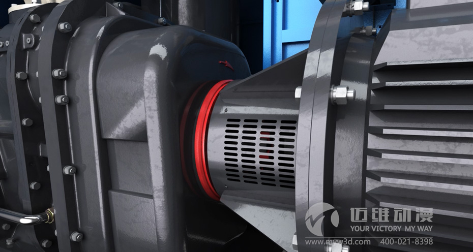 雙螺桿壓縮機三維動畫 雙螺桿壓縮機三維動畫
