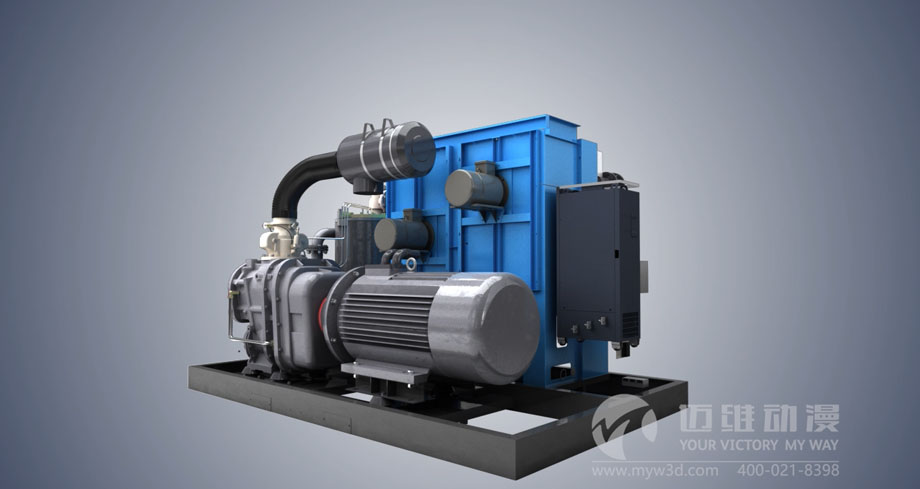 雙螺桿壓縮機三維動畫視頻 雙螺桿壓縮機三維動畫視頻
