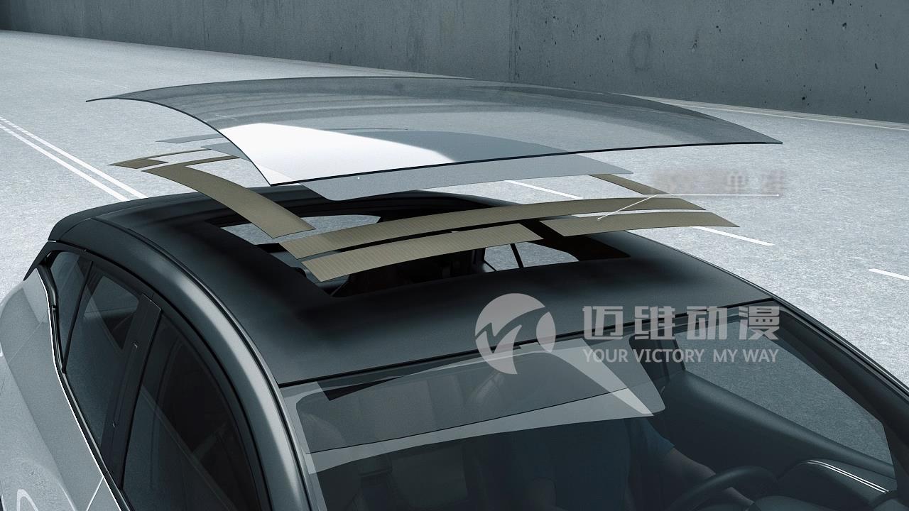 祝賀邁維動漫制作汽車太陽能天窗及系統(tǒng)三維動畫宣傳片(圖3) 祝賀邁維動漫制作汽車太陽能天窗及系統(tǒng)三維動畫宣傳片(圖3)