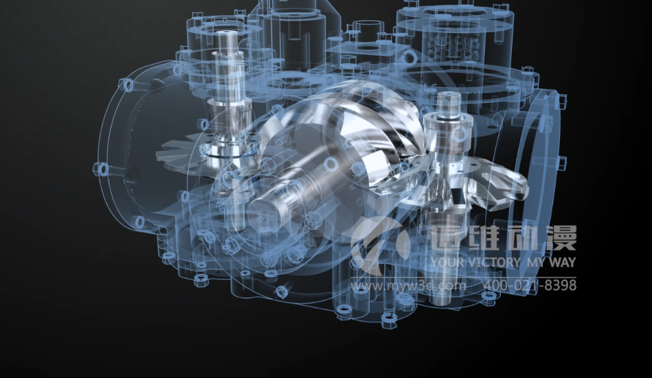 水潤滑空壓機(jī)三維動畫展示(圖3)