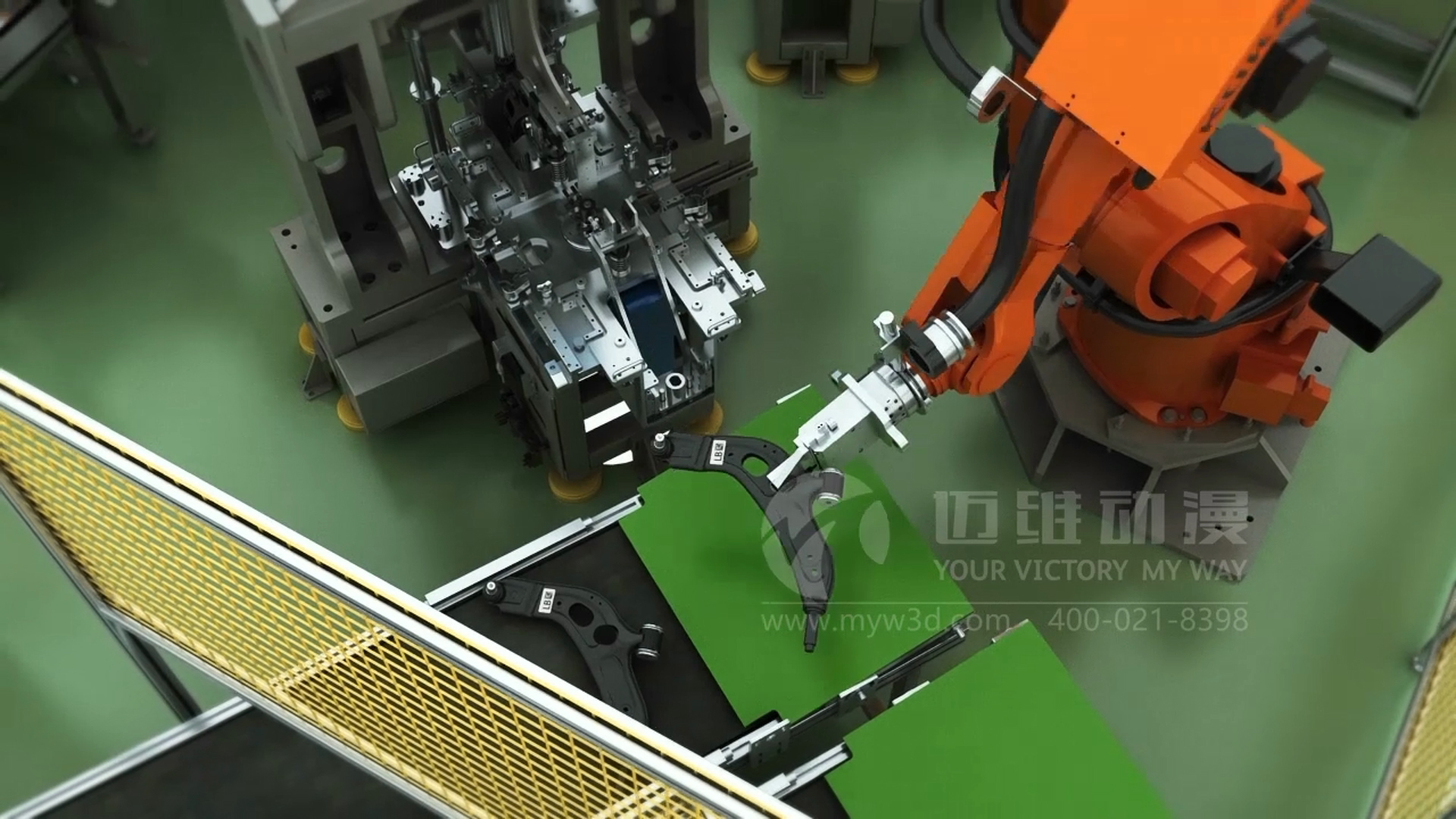 自動(dòng)機(jī)械手臂三維動(dòng)畫展示(圖3) 自動(dòng)機(jī)械手臂三維動(dòng)畫展示(圖3)