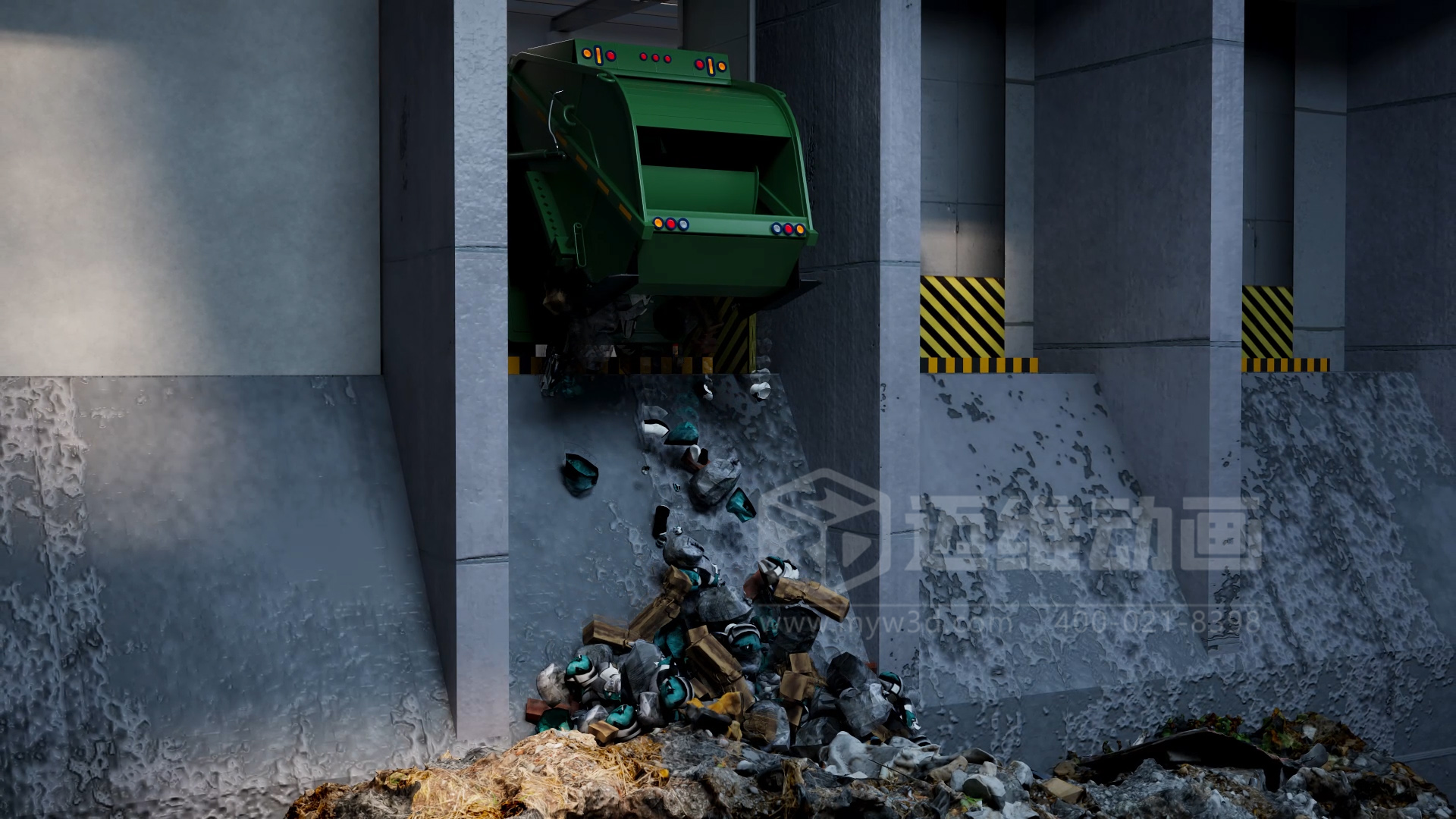 生活垃圾焚燒發(fā)電處理技術三維動畫展示(圖2)