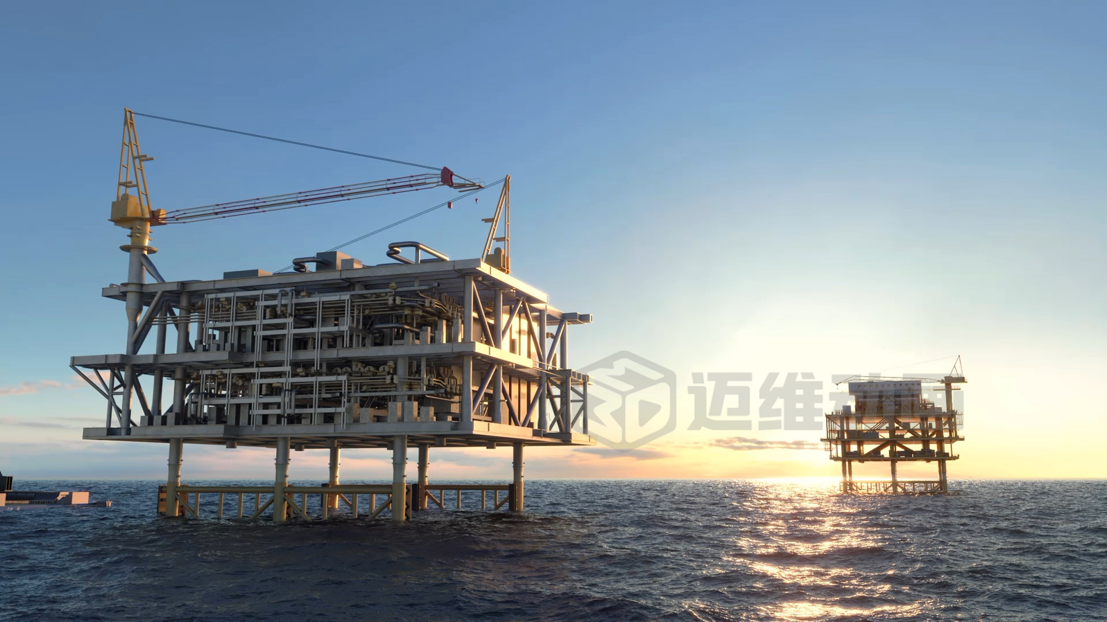 3萬噸級(jí)平臺(tái)浮托安裝三維動(dòng)畫展示(圖7)