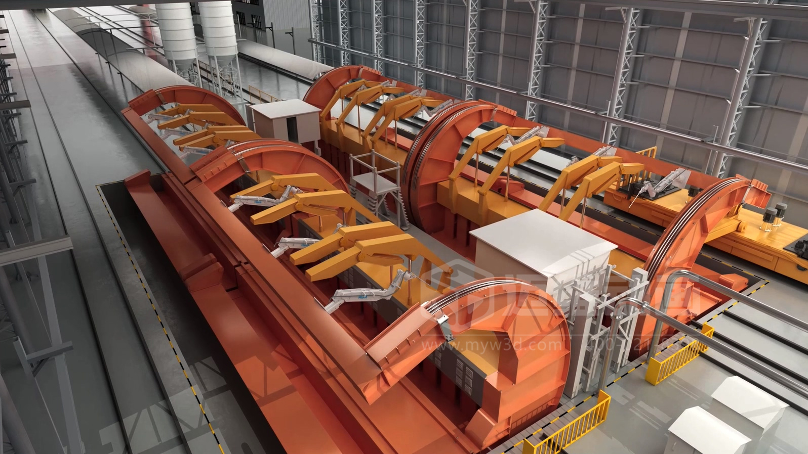 智慧工廠工藝流程展示如何做到直觀易懂？工業(yè)3D動畫制作實(shí)景還原火車廂余料自動化清洗全流程(圖1)