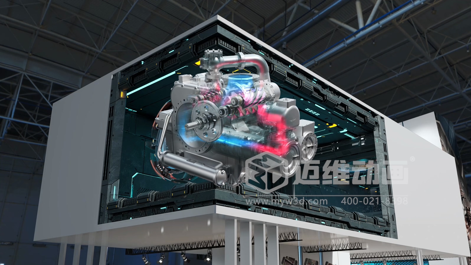 裸眼3D動畫震撼來襲，開啟空壓機炸裂視覺之旅！(圖1)