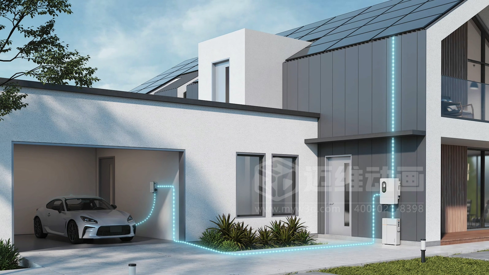 光伏儲能還能這樣「看」？三維動畫鏡頭下的儲能電池簇充放電過程(圖8)