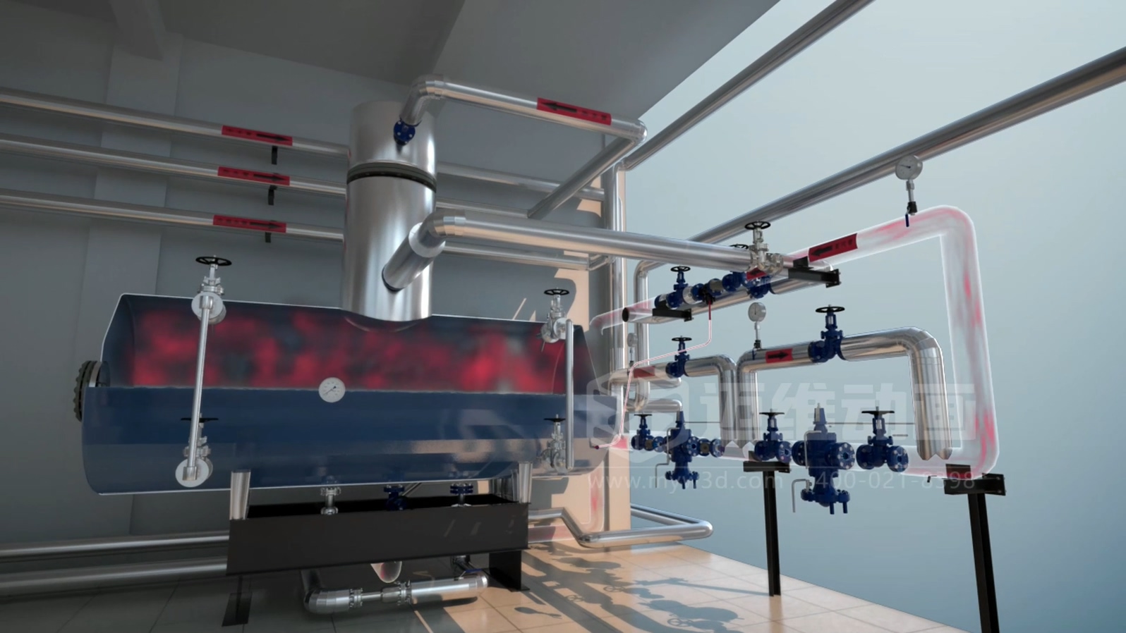 打破傳統(tǒng)展示壁壘！三維動(dòng)畫「拆解」鍋爐，低成本實(shí)現(xiàn)高成果演示(圖3)