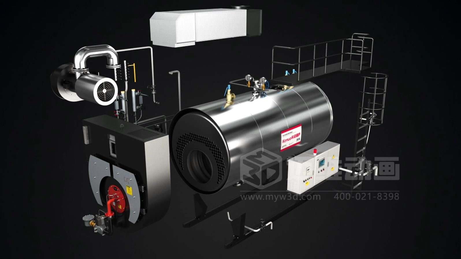 打破傳統(tǒng)展示壁壘！三維動(dòng)畫「拆解」鍋爐，低成本實(shí)現(xiàn)高成果演示(圖5)