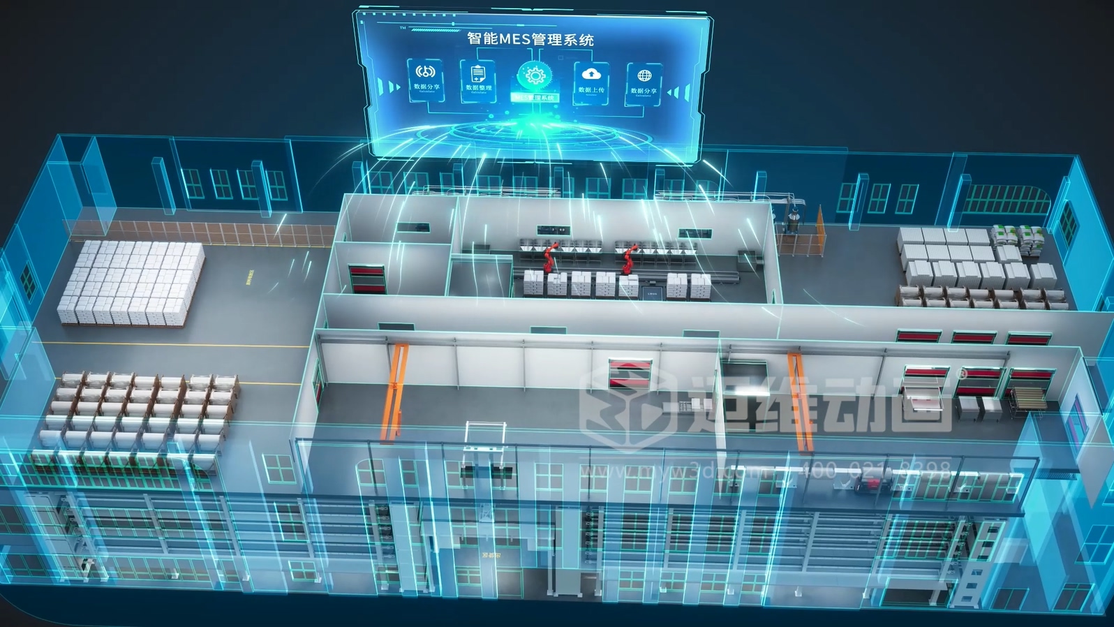 別再空想智慧工廠！工業(yè)自動化三維動畫帶您看透每一個運轉(zhuǎn)細(xì)節(jié)(圖1)
