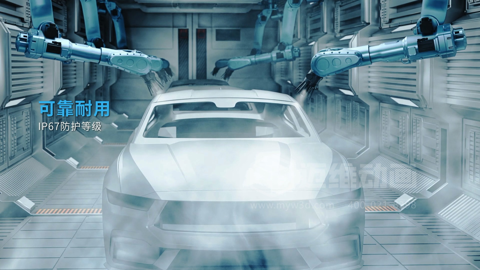 3D 動畫透視新能源汽車自動化產線！零部件流轉、精準裝配全程可視化，一眼看懂硬核智造(圖6)