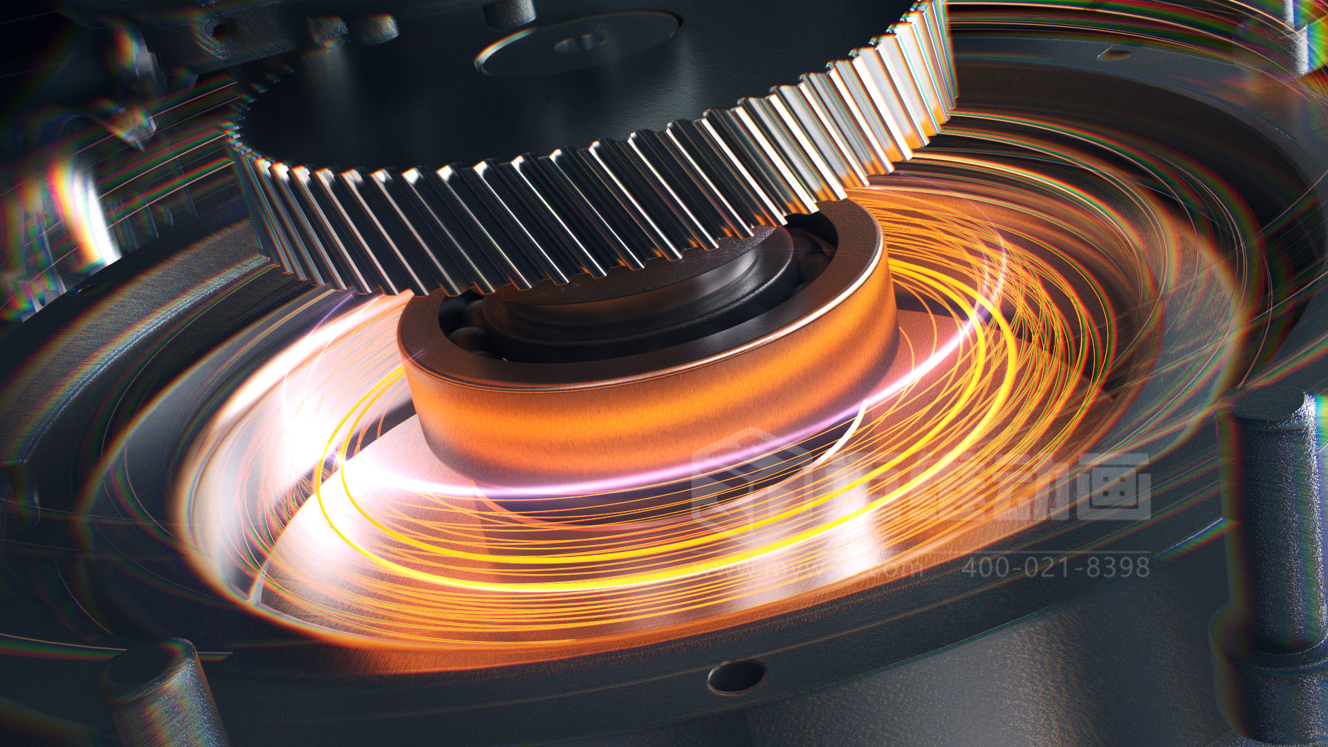 壓縮機(jī) “透視” 震撼來襲！三維動畫拆解內(nèi)部結(jié)構(gòu)，系統(tǒng)原理看得見，核心材質(zhì)細(xì)節(jié)拉滿！(圖3)