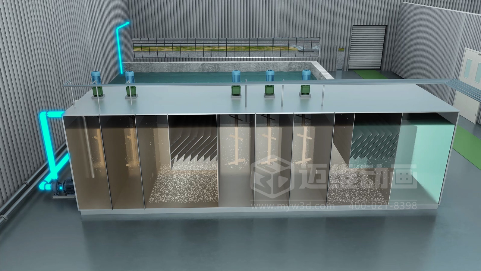 飛灰水洗資源化處理工藝三維動(dòng)畫(圖5) 飛灰水洗資源化處理工藝三維動(dòng)畫(圖5)