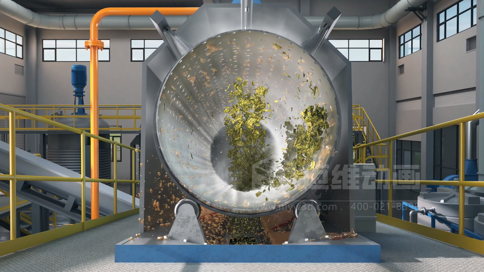 餐廚垃圾處理工藝三維動(dòng)畫(huà)(圖4)