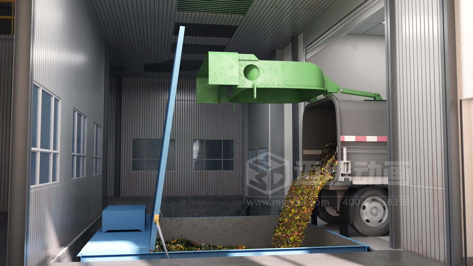 餐廚垃圾處理工藝三維動(dòng)畫(huà)(圖3)